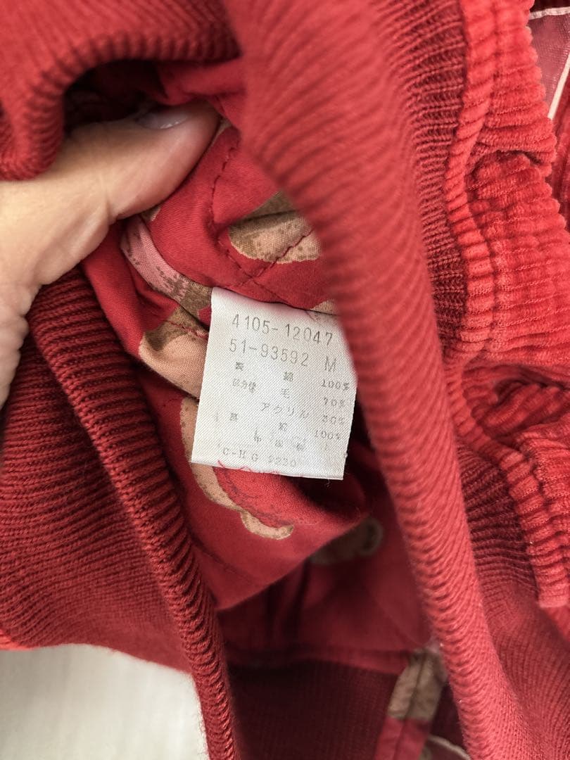 くま 赤 コーデュロイ ブルゾン パーカー アウター KETTY ケティ 希少