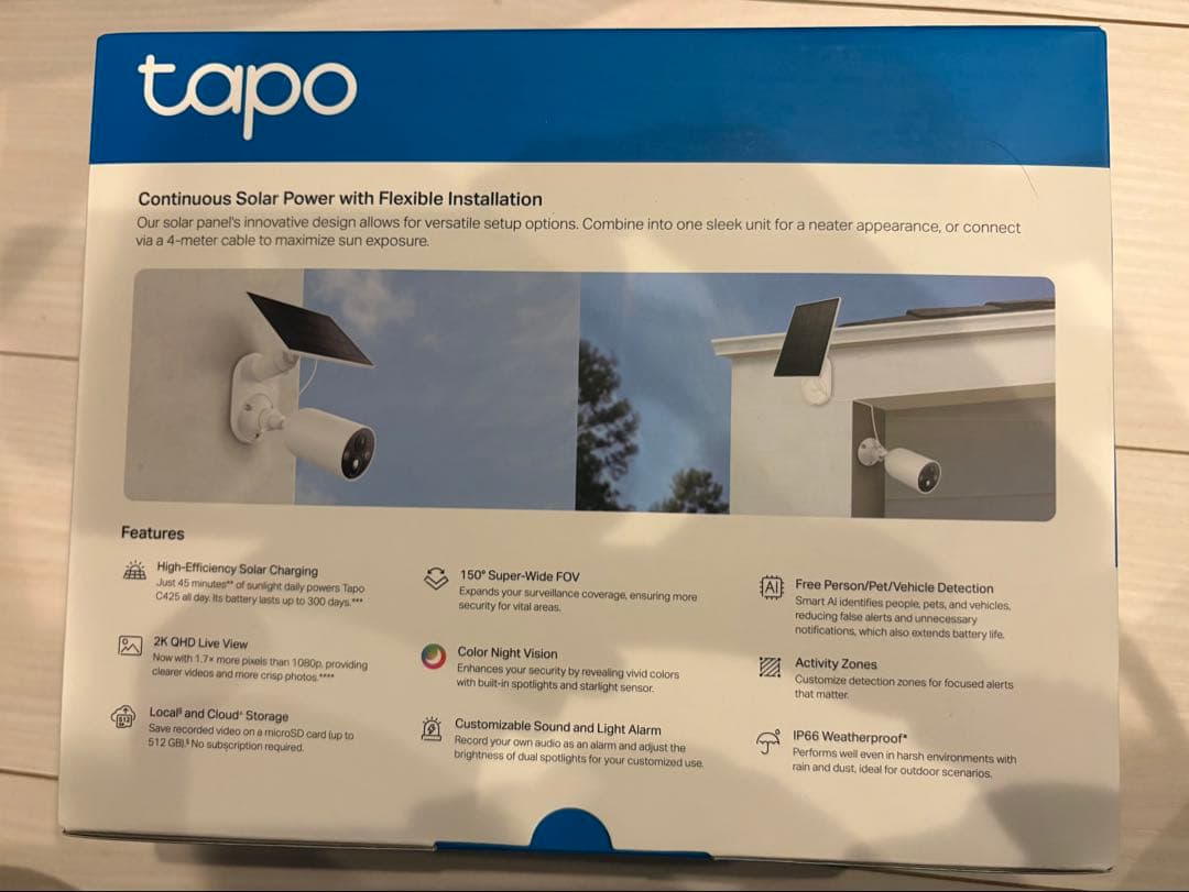 TP-Link Tapo ソーラー防犯カメラ 2K QHD 新品 C425KIT