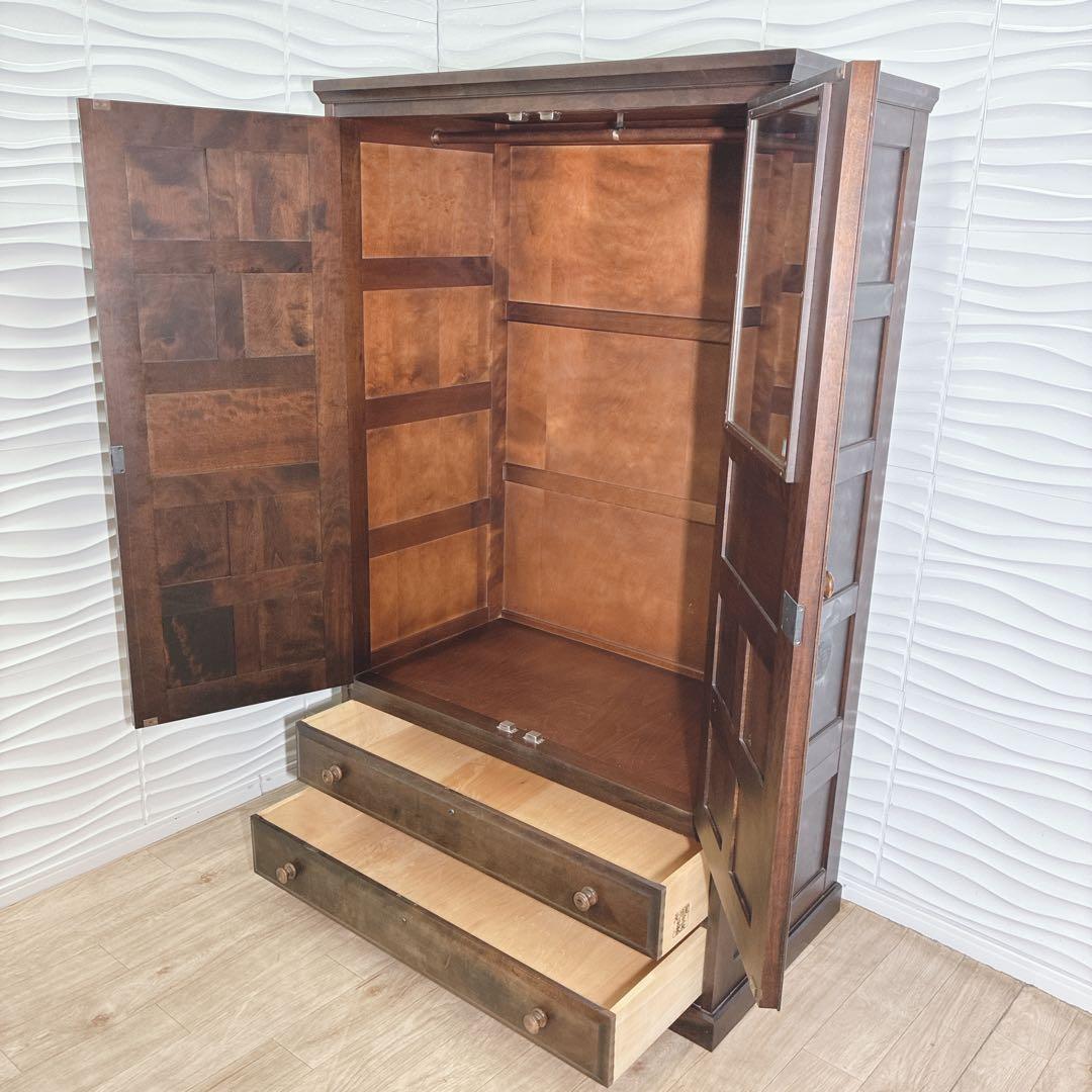 ◇大阪府神戸市配達無料！◇北海道民芸家具◇洋服箪笥ワードローブ◇アンティーク◇