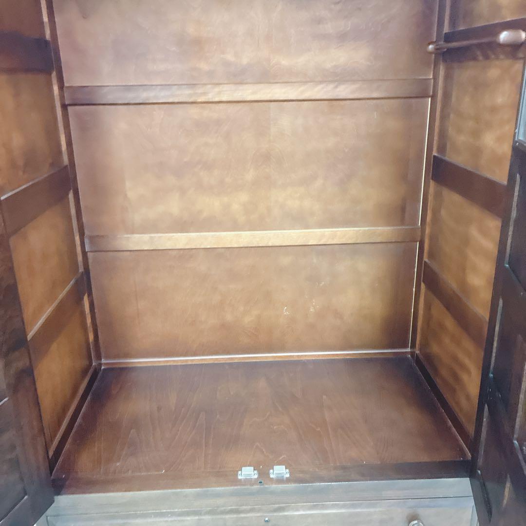 ◇大阪府神戸市配達無料！◇北海道民芸家具◇洋服箪笥ワードローブ◇アンティーク◇