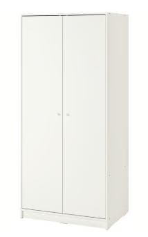 IKEA 棚 KLEPPSTAD ワードローブ ホワイト 79x176 cm