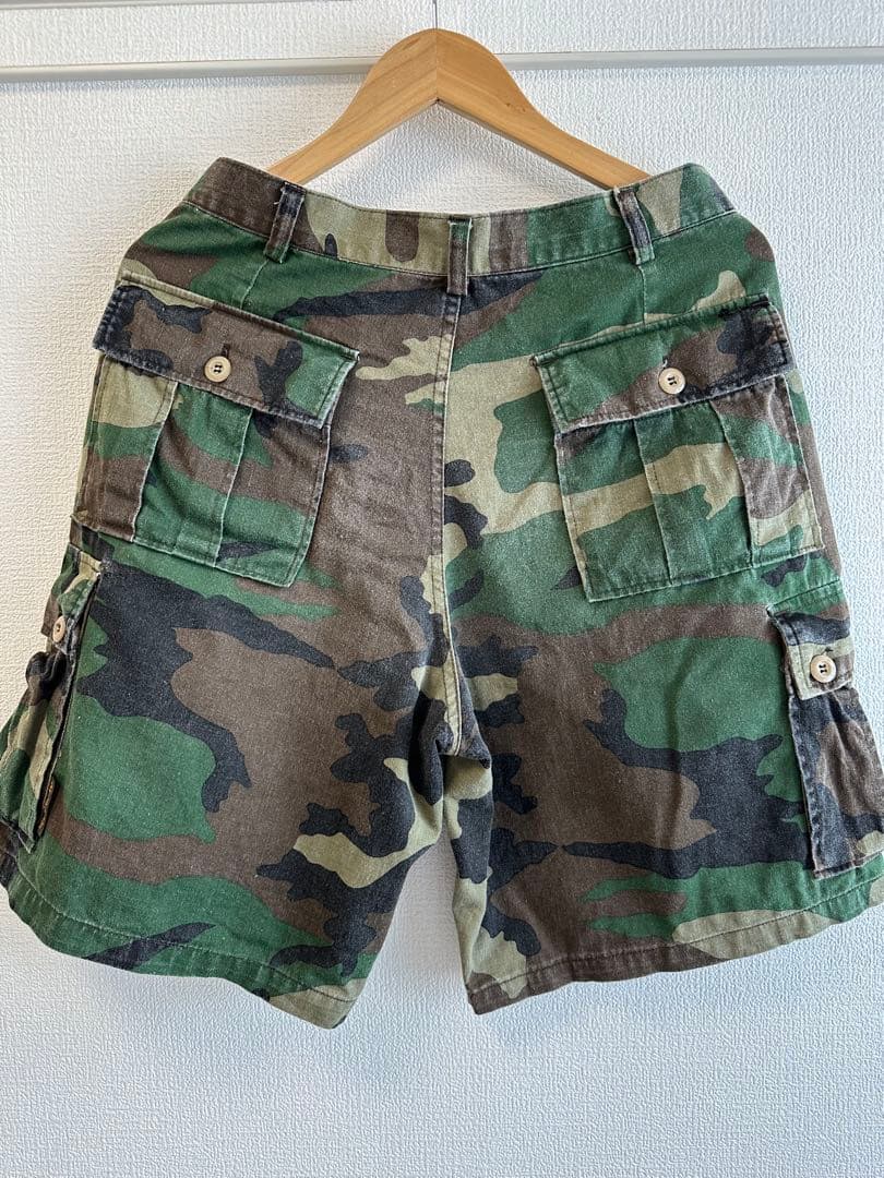 90s OLD Stussy 迷彩 カモフラ カーゴ ショーツ パンツ32