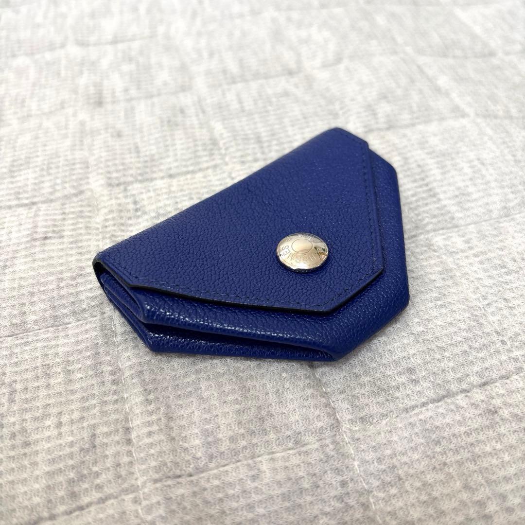 HERMES ルヴァンキャトル ケース 小銭入れ ブルー　ユニセックス