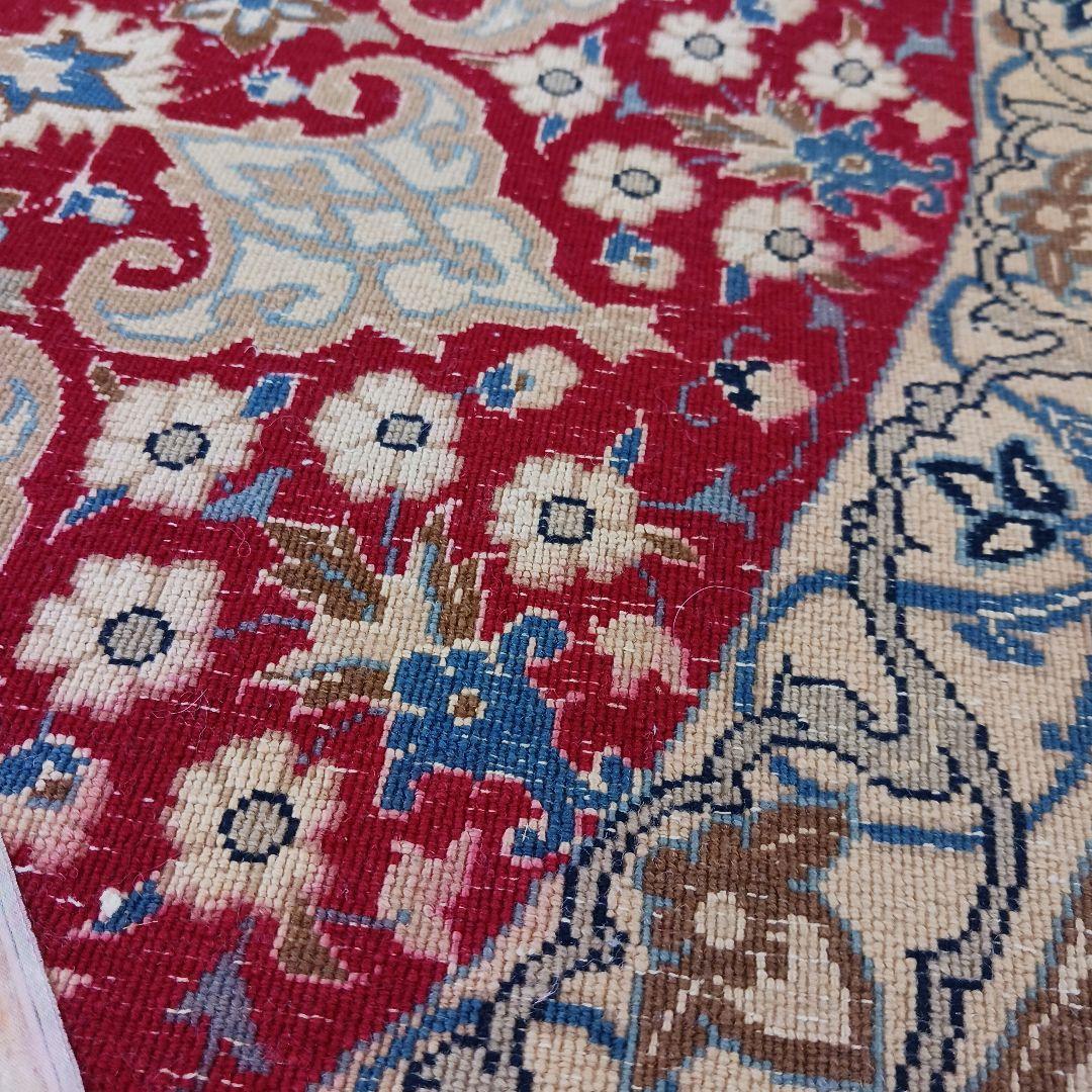 GHRY2653 高級ペルシャ ナイン産 オーバル 手織絨毯