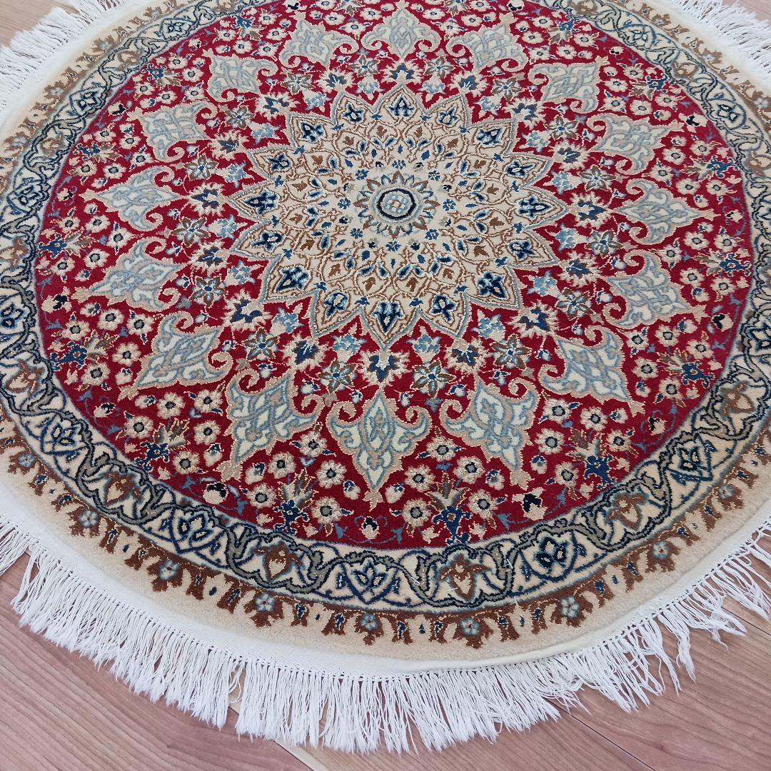 GHRY2653 高級ペルシャ ナイン産 オーバル 手織絨毯