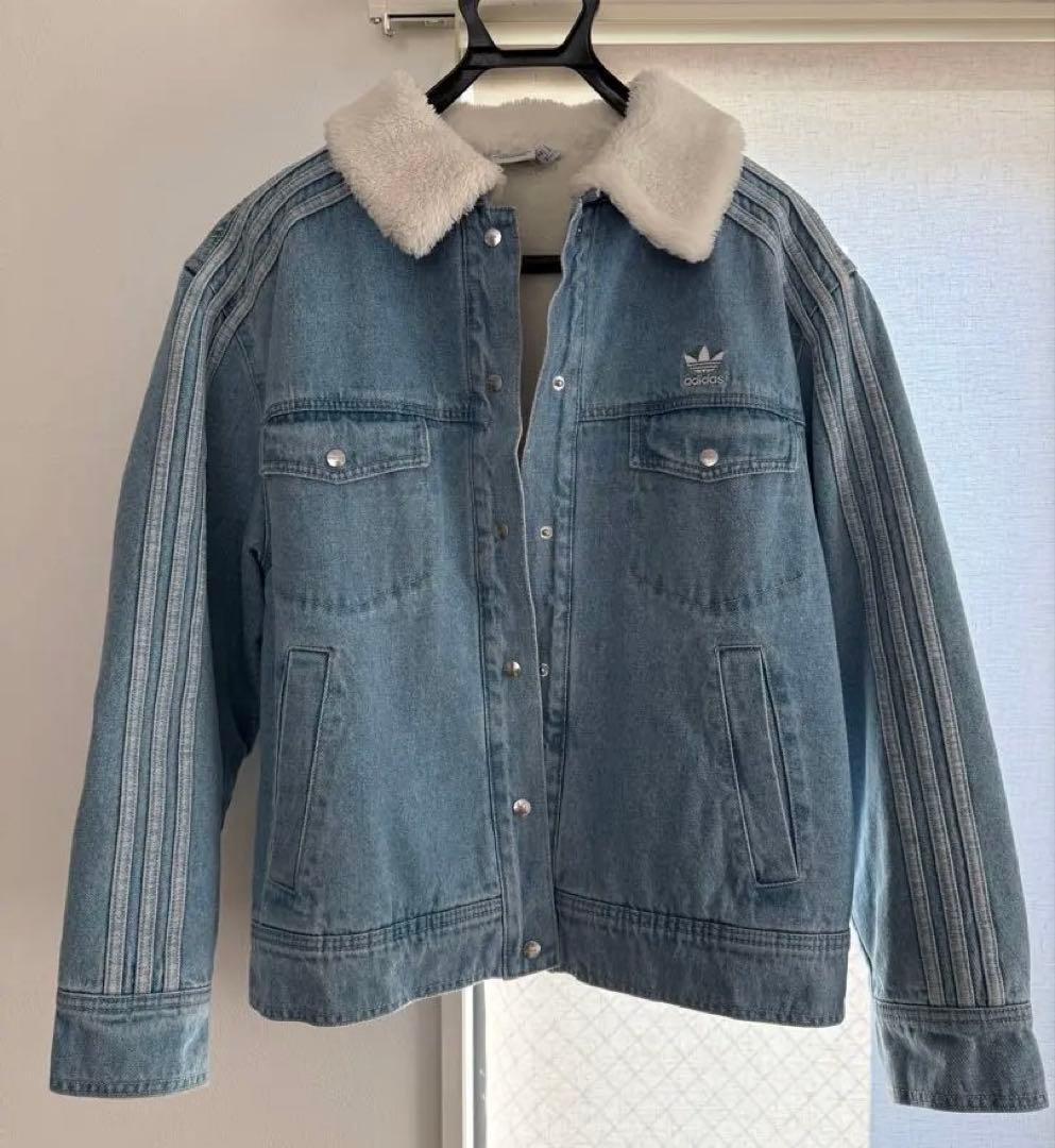 美品　アディダスオリジナルス　デニムジャケット　ボアジャケット