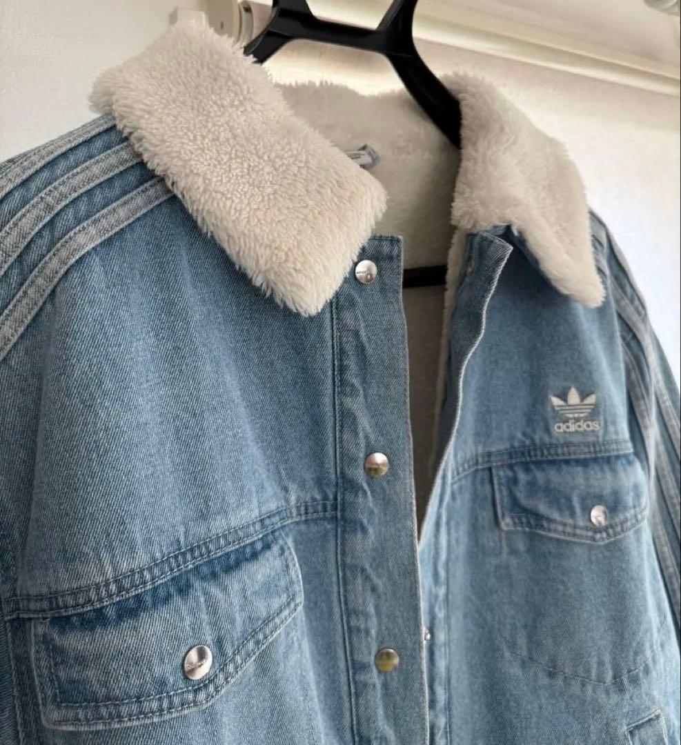 美品　アディダスオリジナルス　デニムジャケット　ボアジャケット