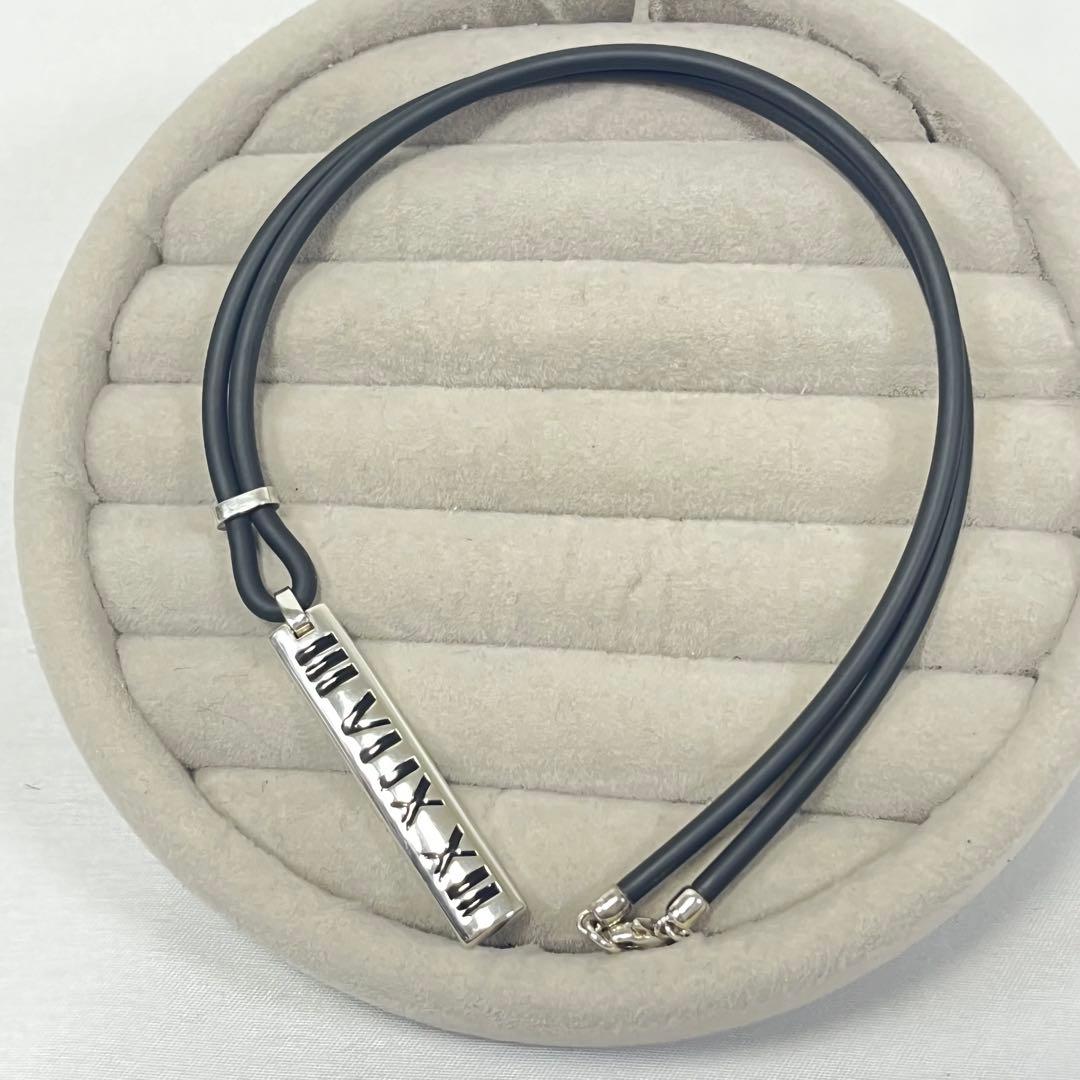 美品✨ティファニー　ネックレス　アトラス　ラバー　シリコン　シルバー　925