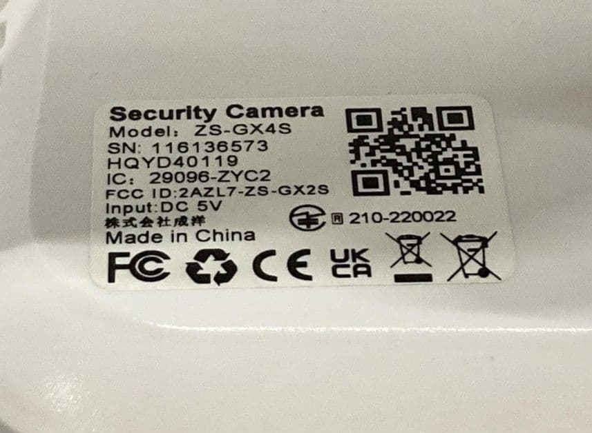 新品未使用 防犯カメラ ZX－GX4S　SDカード付128GB　ソーラー充電