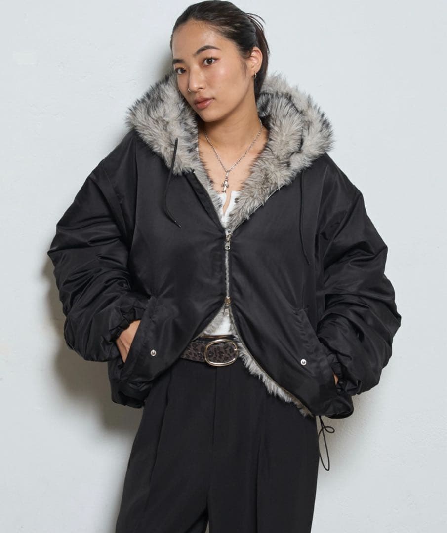 whos who gallery 2wayリバーシブルファーブルゾン N2B