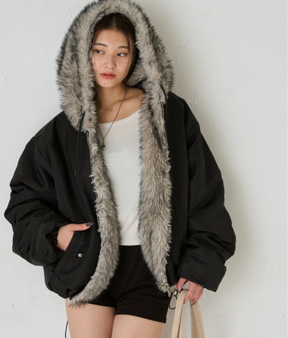 whos who gallery 2wayリバーシブルファーブルゾン N2B