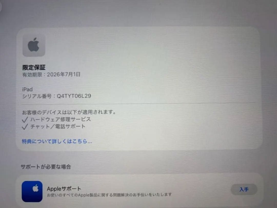 iPad A16 第11世代 128GB バッテリー100%