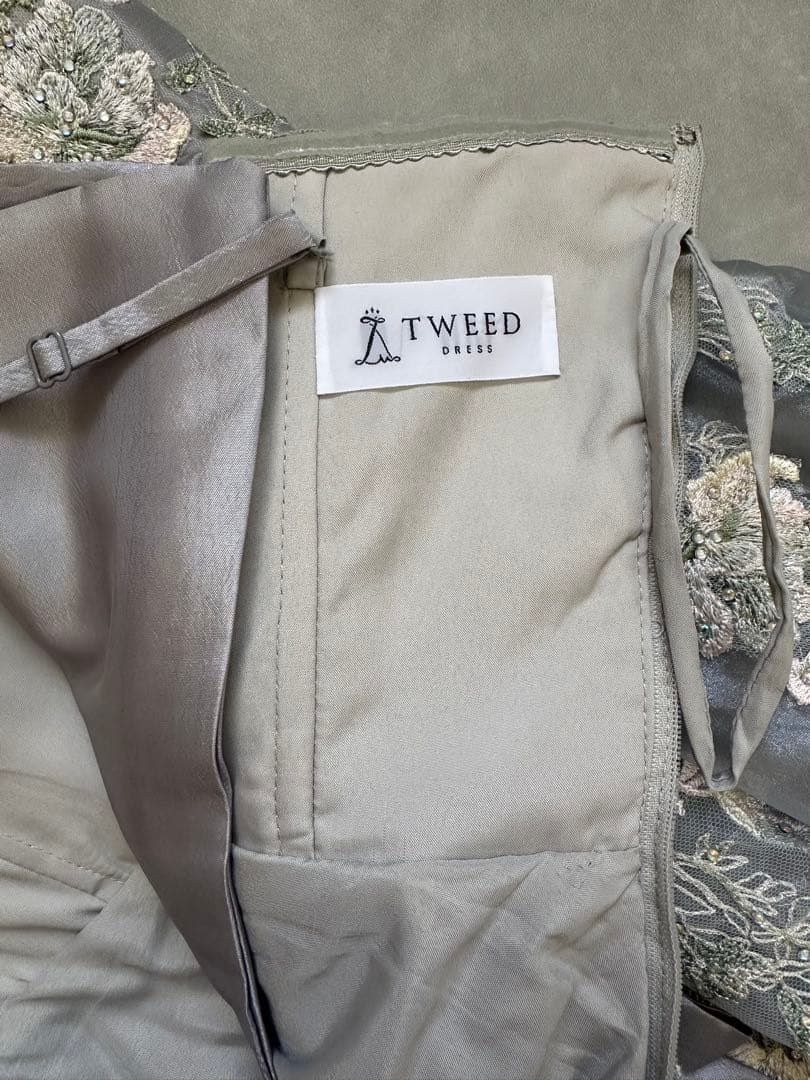 カラードレス　シルバー　グレー　結婚式　TWEED 演奏会ドレス