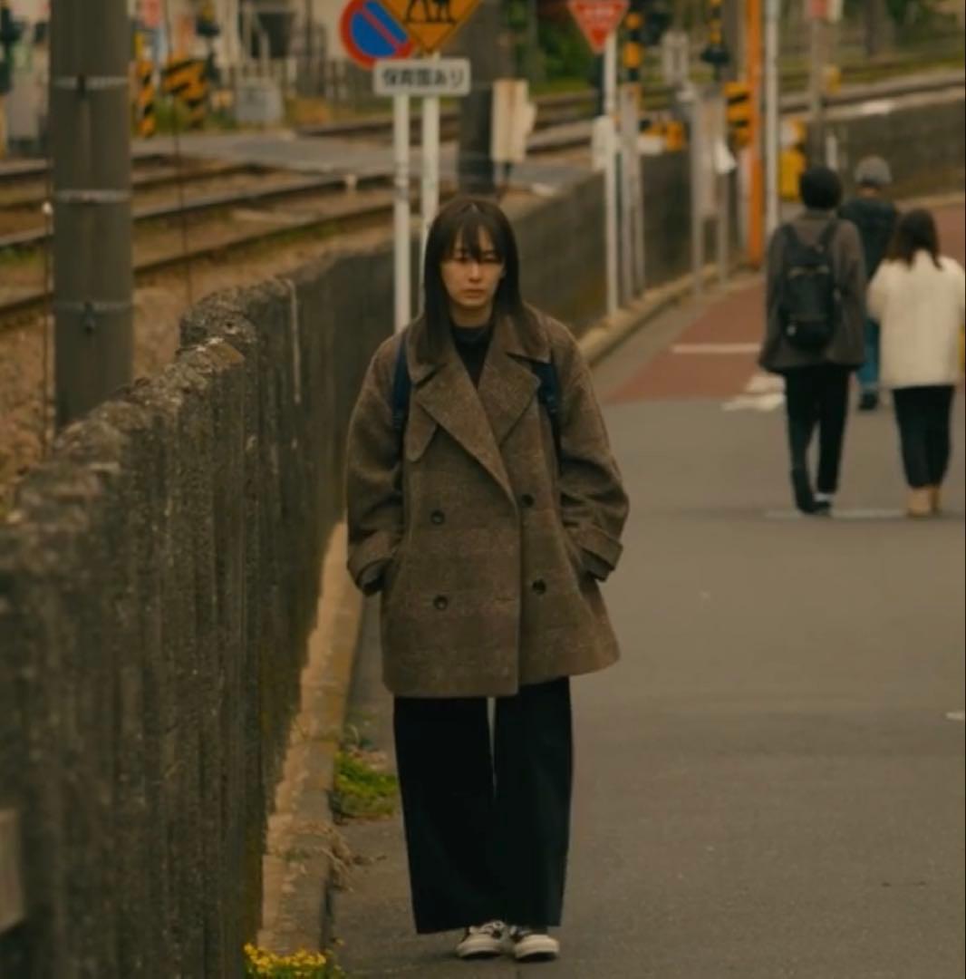 北川景子着用＊スピック＆スパン＊Wスライバーチェックハーフコート ブラウン38