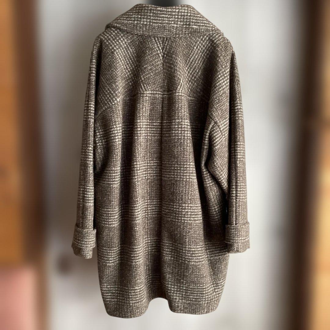 北川景子着用＊スピック＆スパン＊Wスライバーチェックハーフコート ブラウン38