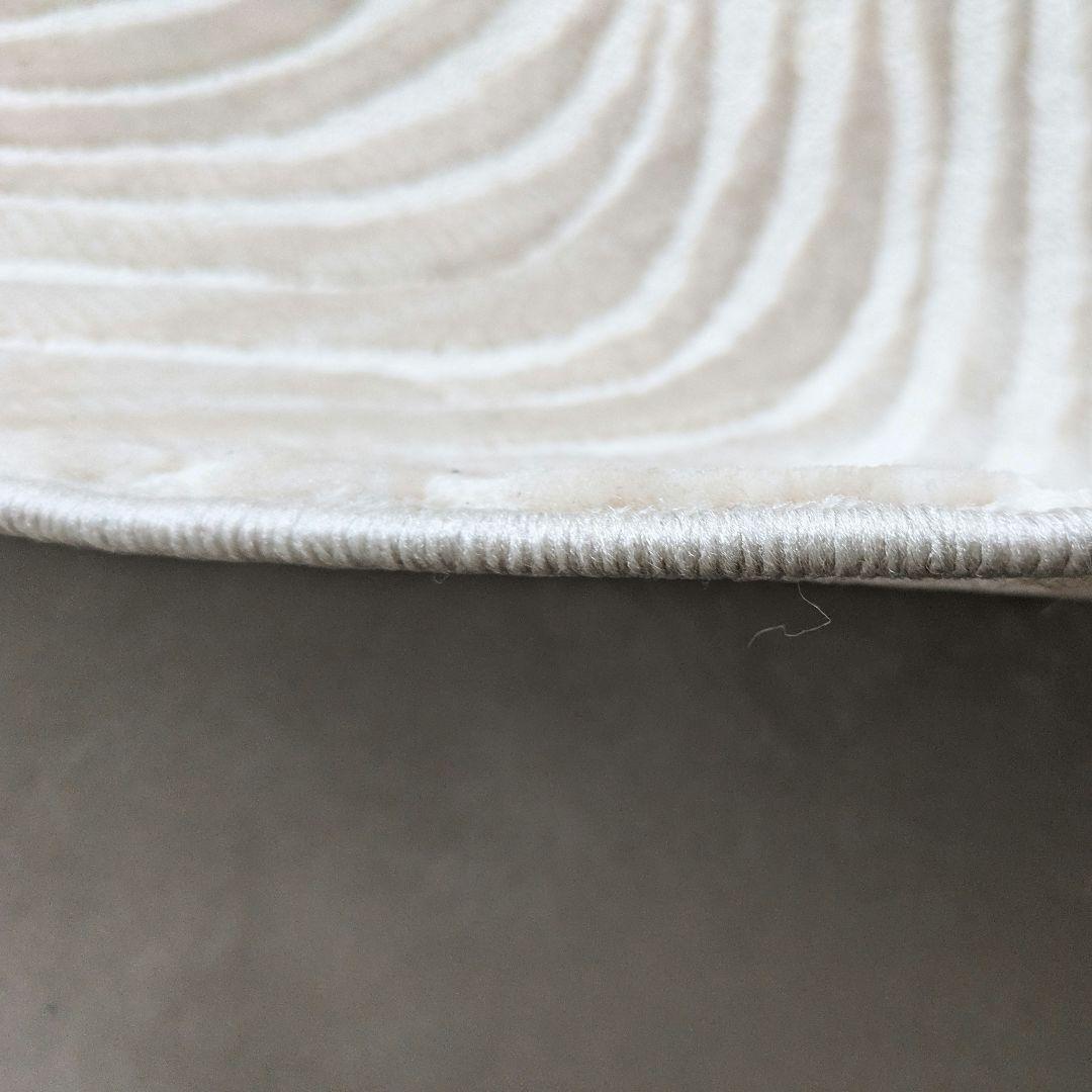 北欧円形ラグ・カーペット（ベージュ、ホワイト）