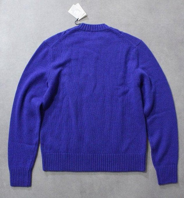 PIACENZA★新品15万円ピアチェンツァ ケーブル編カシミアニット50ブルー