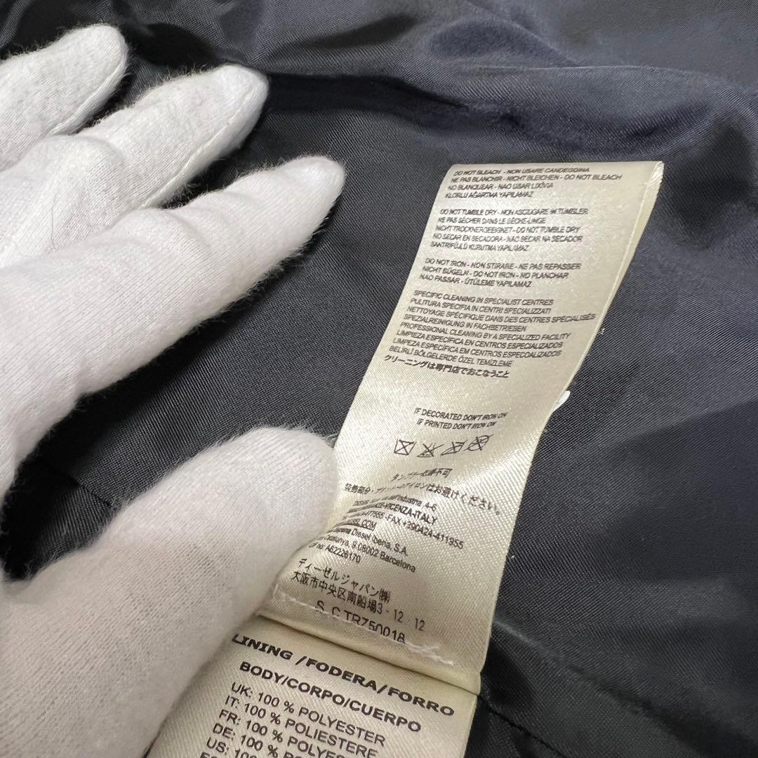 【美品✨️】DIESEL　大人気ライダースロングコート　ゴートレザー×ウール