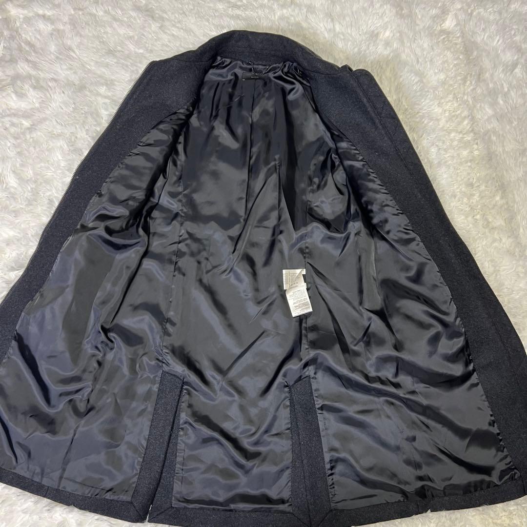 【美品✨️】DIESEL　大人気ライダースロングコート　ゴートレザー×ウール