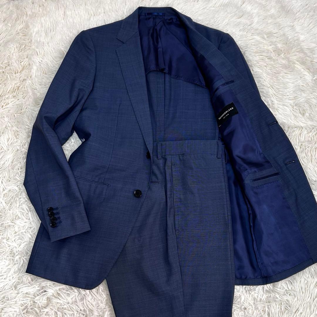 トゥモローランド　DRAGO スーツ　セットアップ　ネイビー　48 モヘヤ混　L