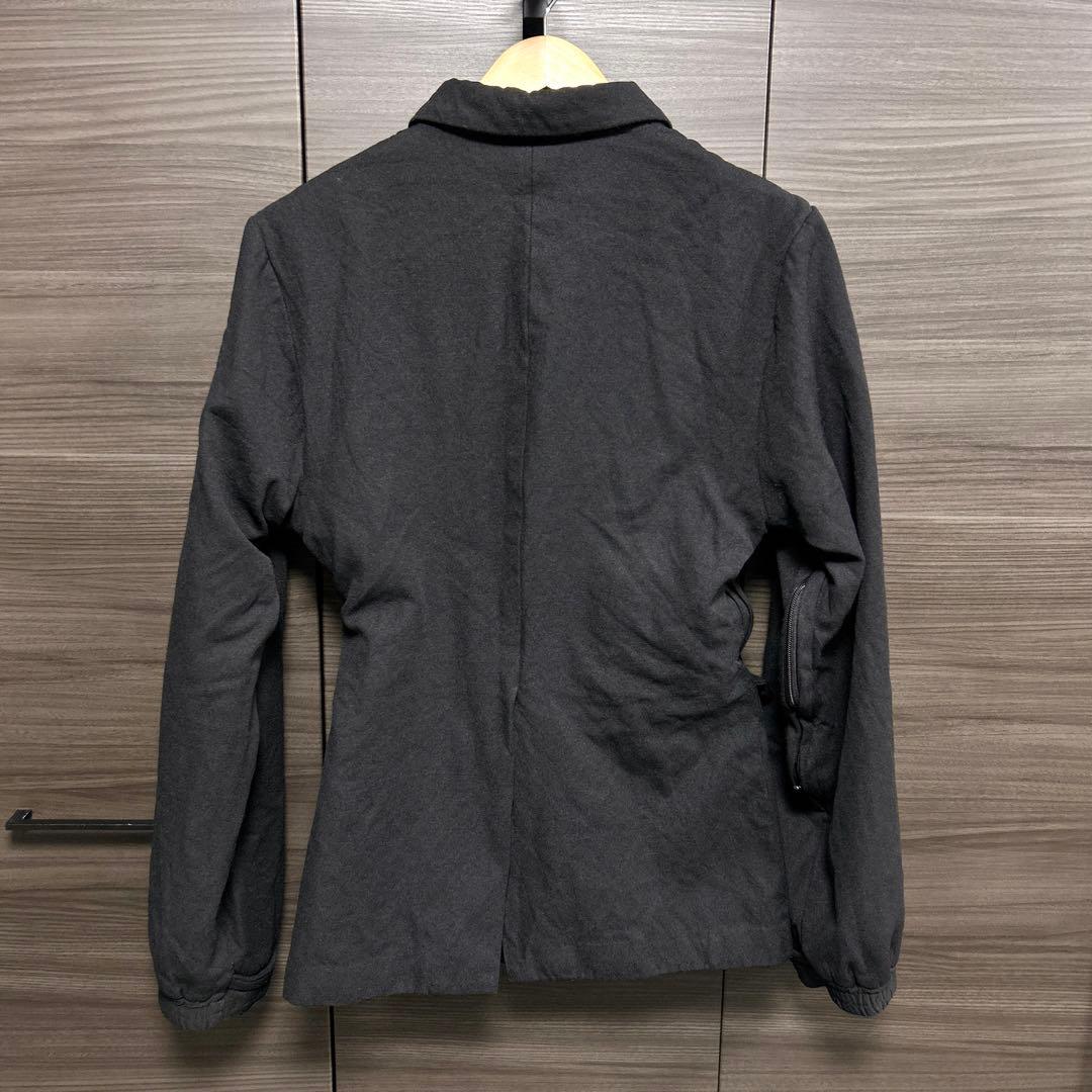 コムデギャルソンオムプリュス テーラードジャケット ポリエステル 縮絨 ブラック