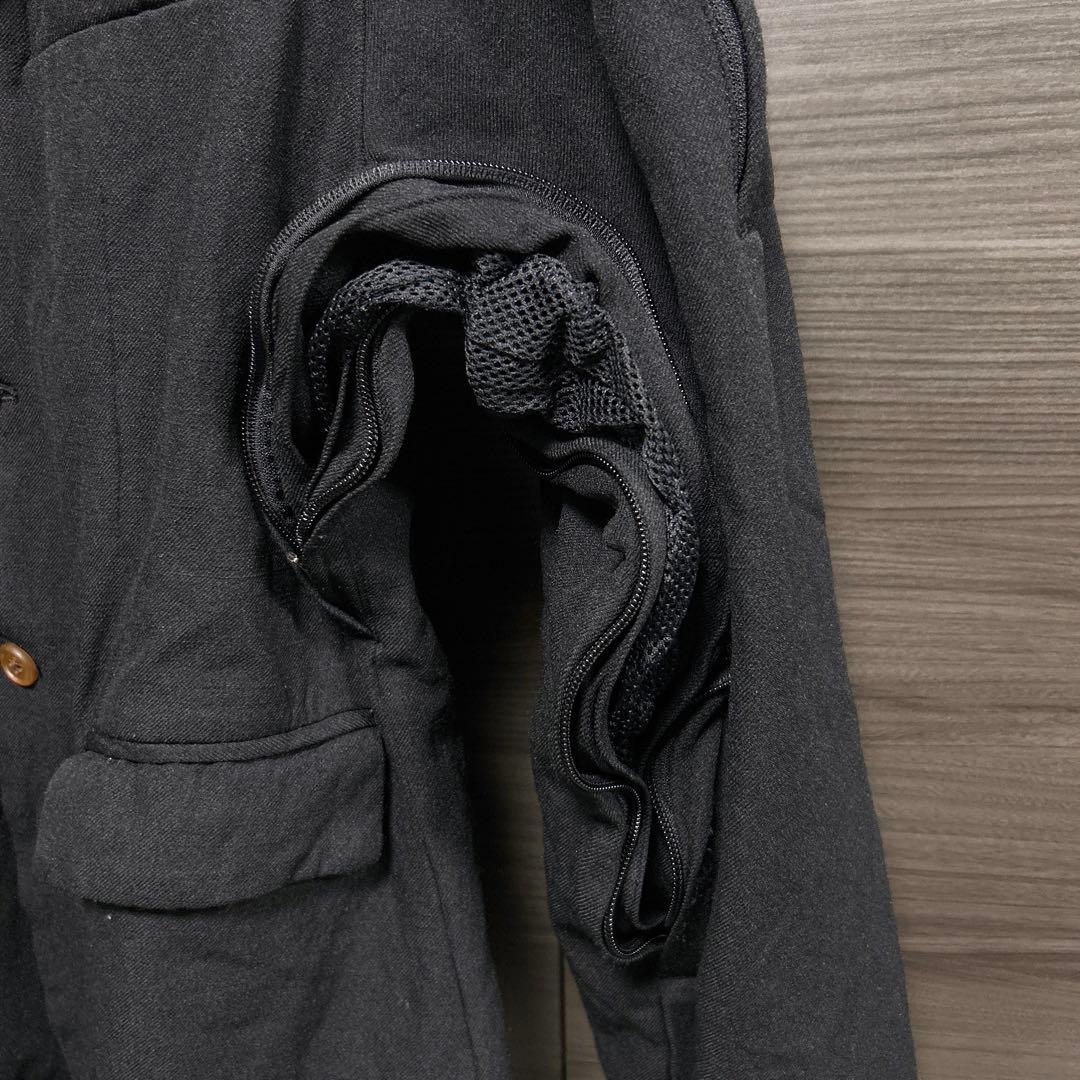 コムデギャルソンオムプリュス テーラードジャケット ポリエステル 縮絨 ブラック