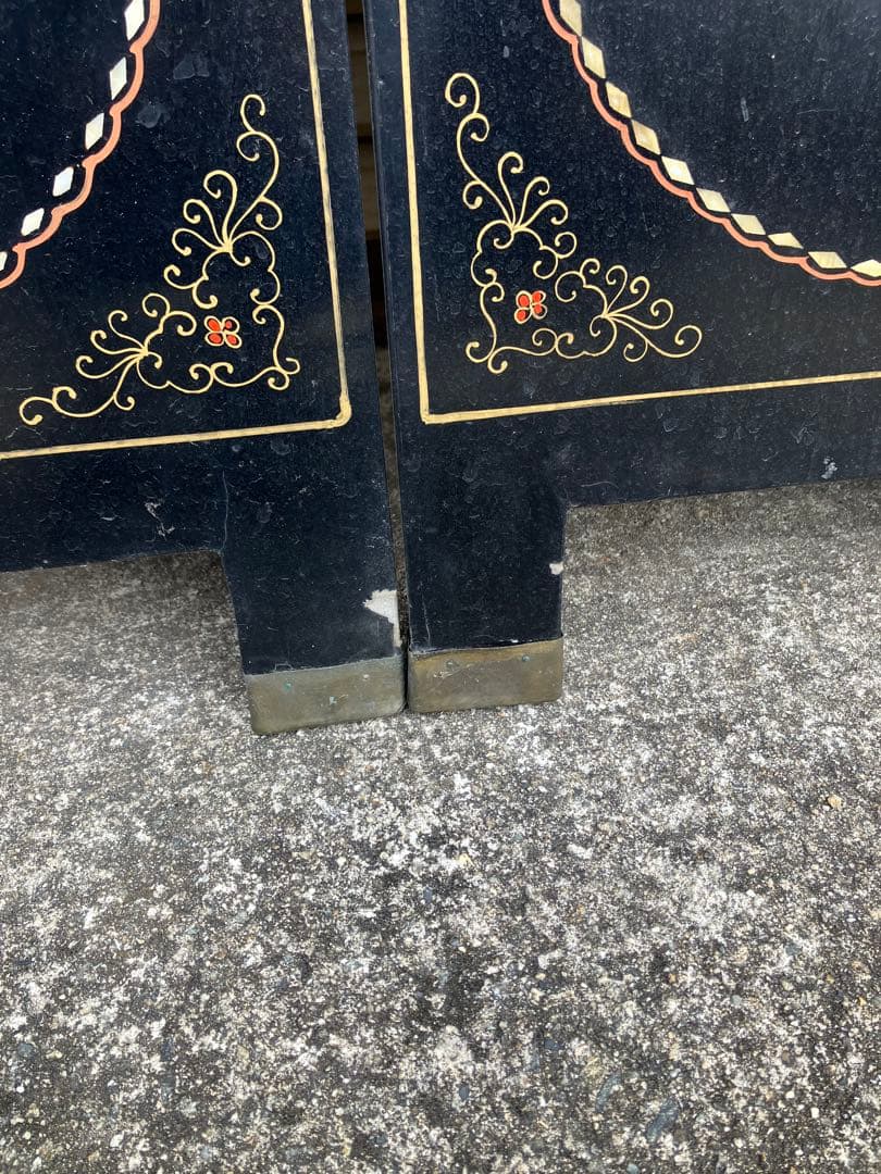 ■中国美術■衝立/パーテーション■玉/螺鈿■6曲/6連■ 現状渡し