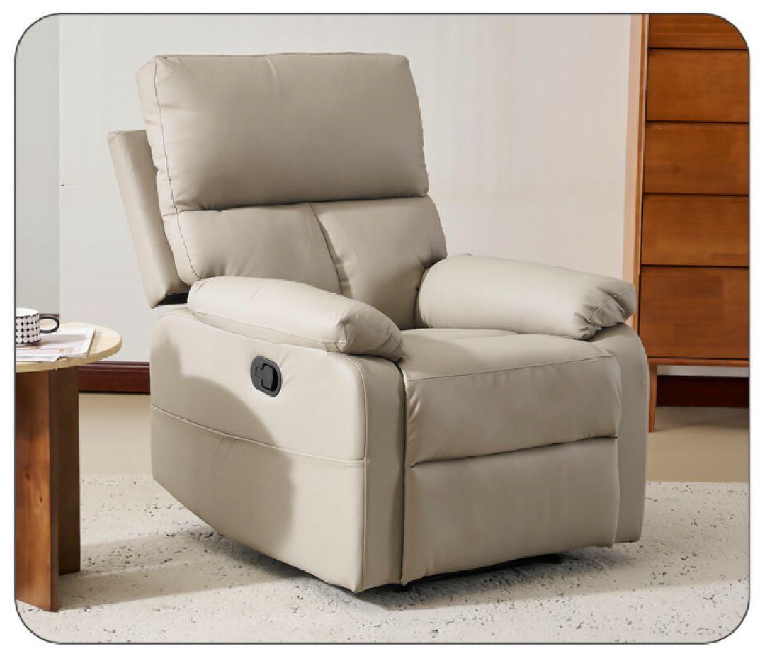 新品　ソファ　リクライニングチェア　リクライニングソファ　手動　アッシュグレー