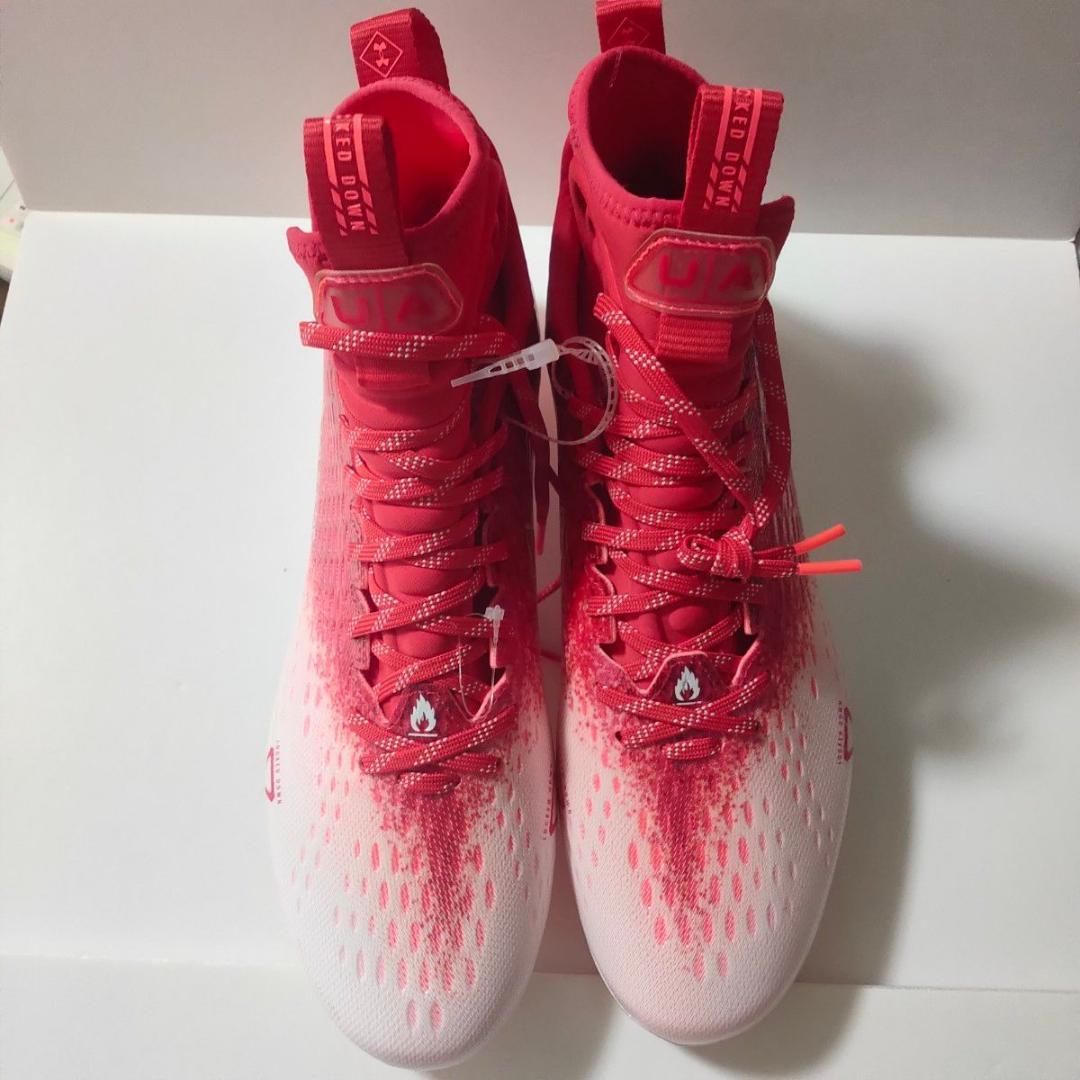 UNDER ARMOURアンダーアーマー アメフトスパイク29.5 レッド