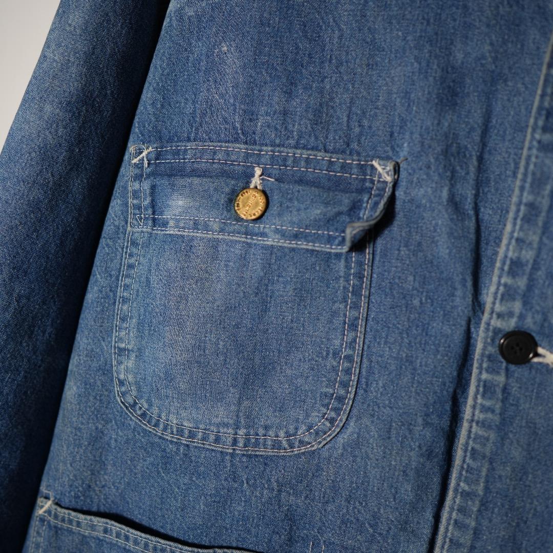 80-90s 星タグ USA製 デニム カーハート チョアジャケット ダック