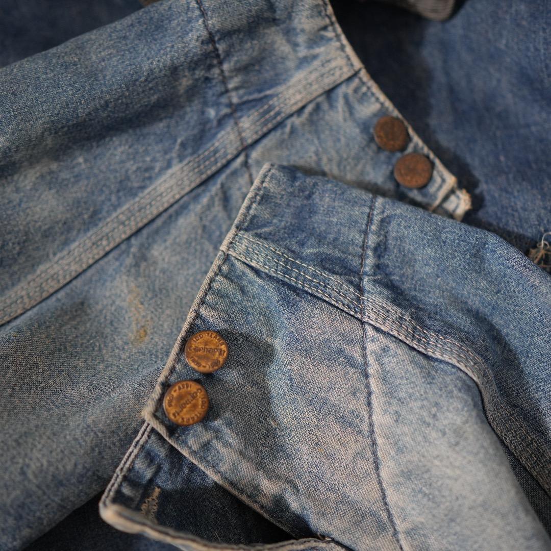 80-90s 星タグ USA製 デニム カーハート チョアジャケット ダック