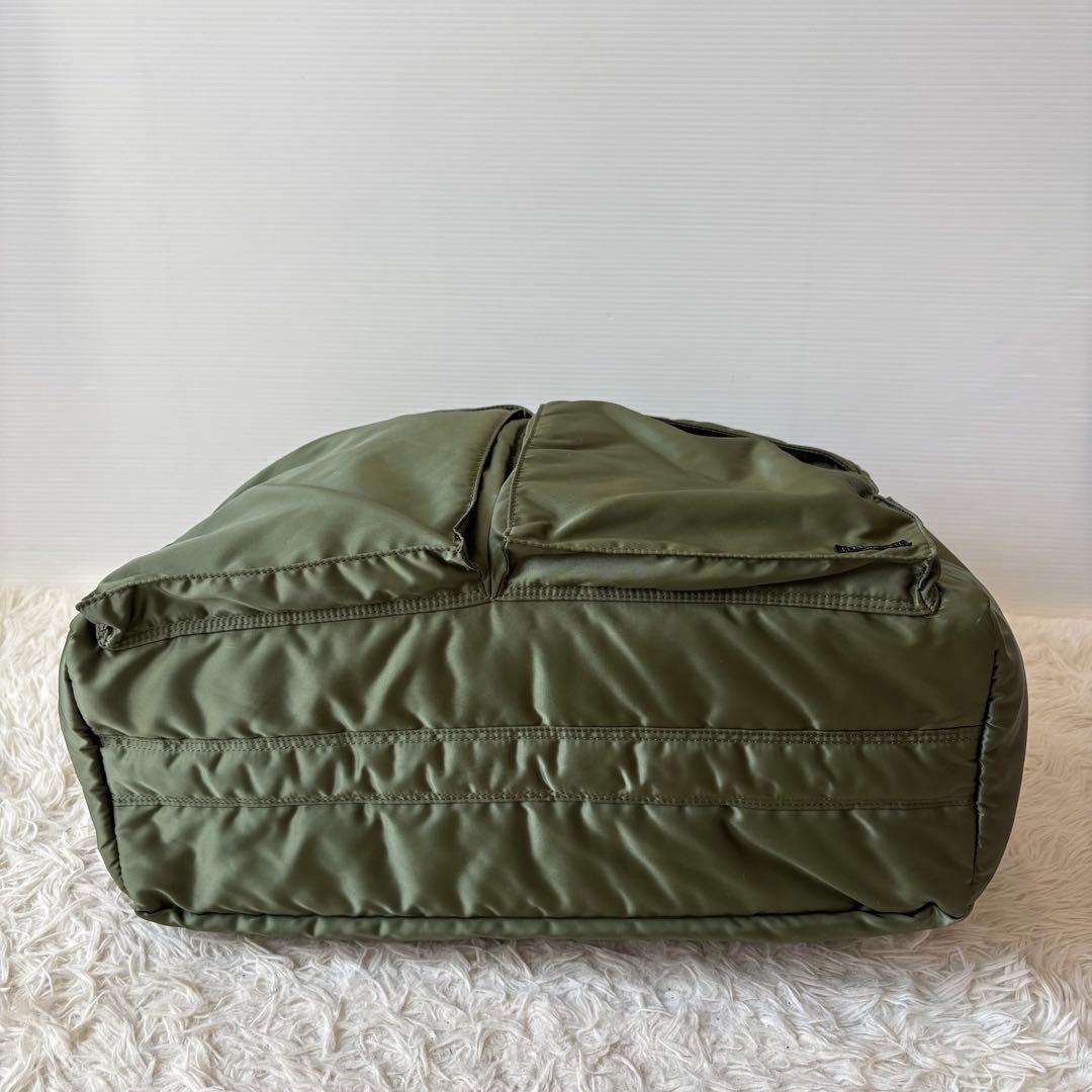 極美品 PORTER タンカー 定価10万円 特大ダッフルバッグ セージグリーン