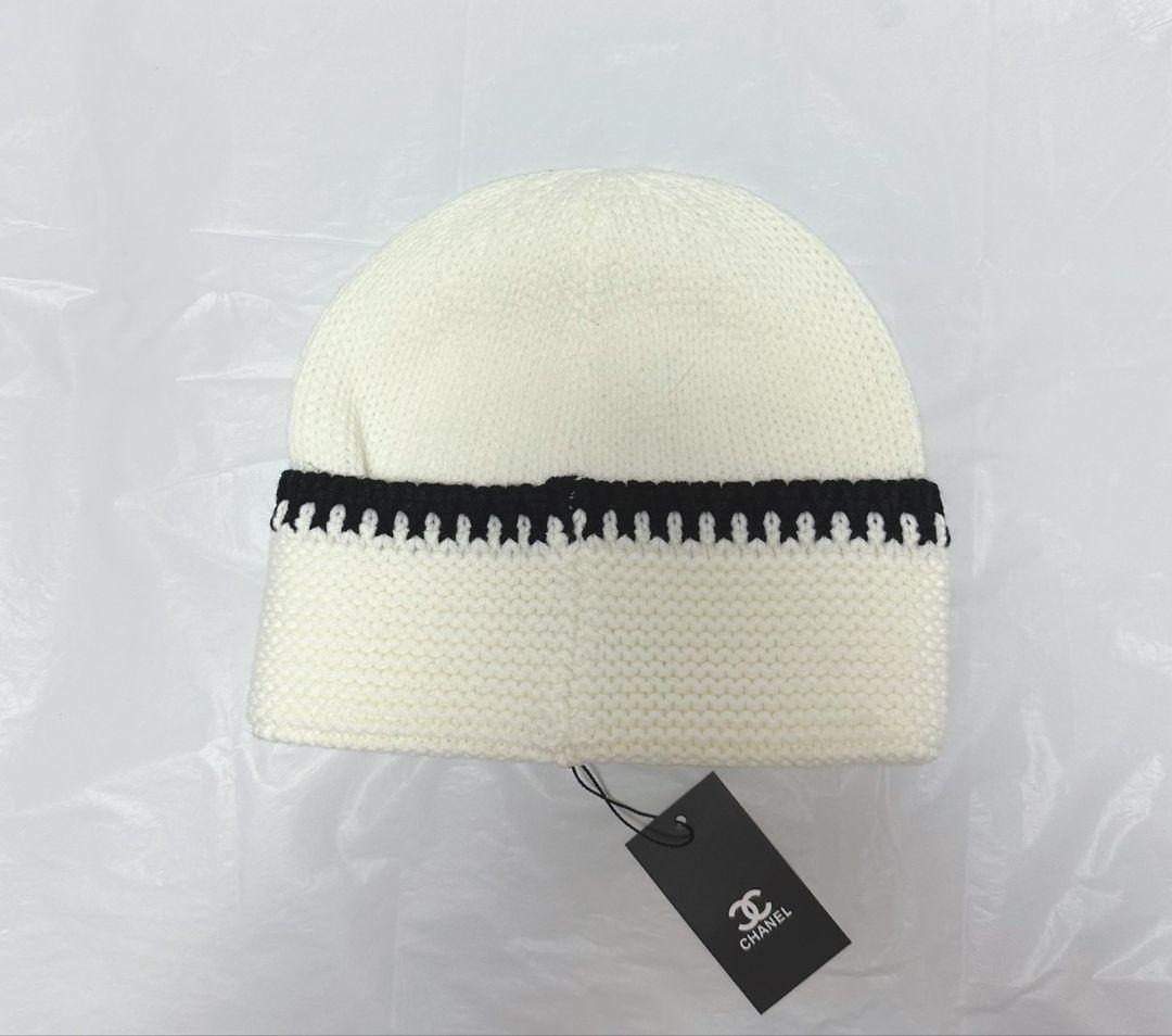 CHANEL ニット帽 新品タグ付きホワイト