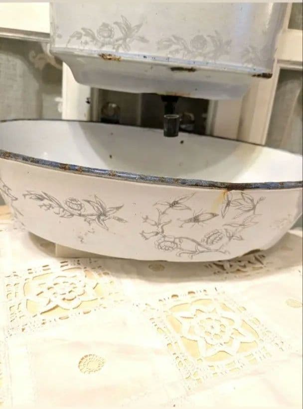 フランス　アンティーク　ホーローファウンテン　琺瑯