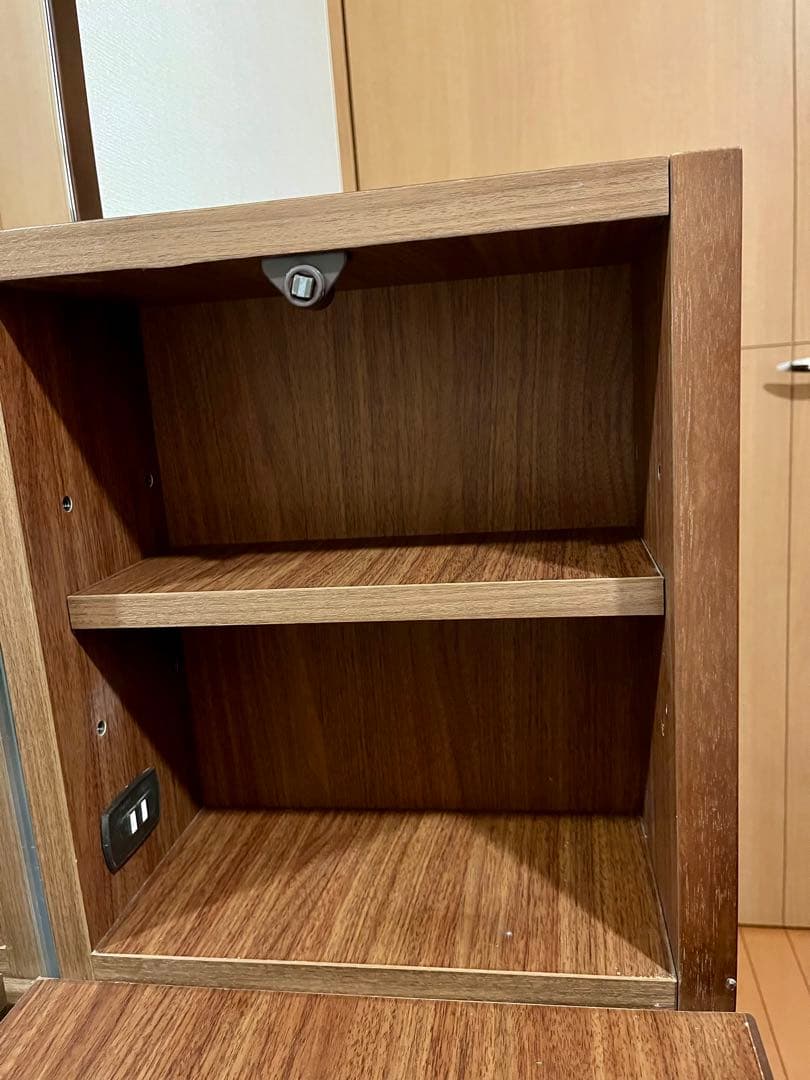 引き出し付きスリムドレッサー　全身鏡