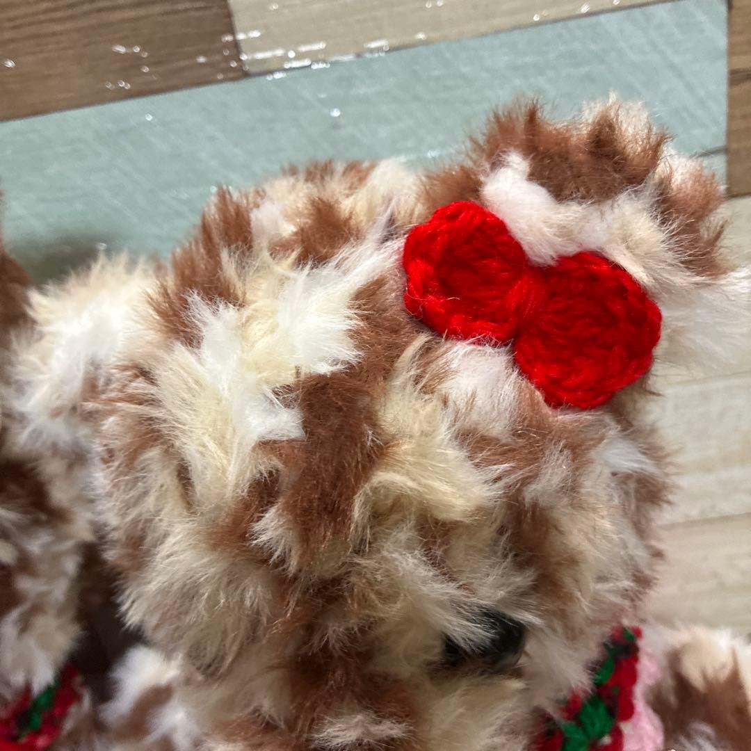 カスタマイズ可能❣️ファーヤーンのウサギさんあみぐるみ（マーブル）＆クマさん