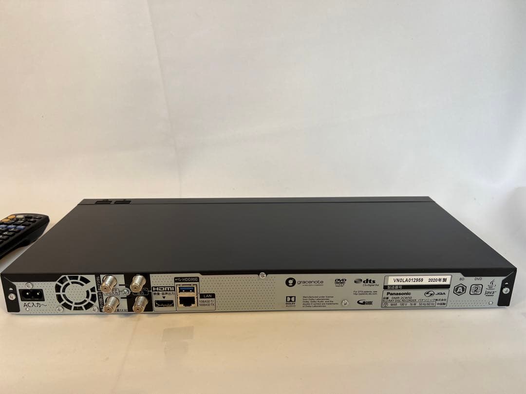 【美品中古】Panasonic ブルーレイレコーダー DMR-2W100
