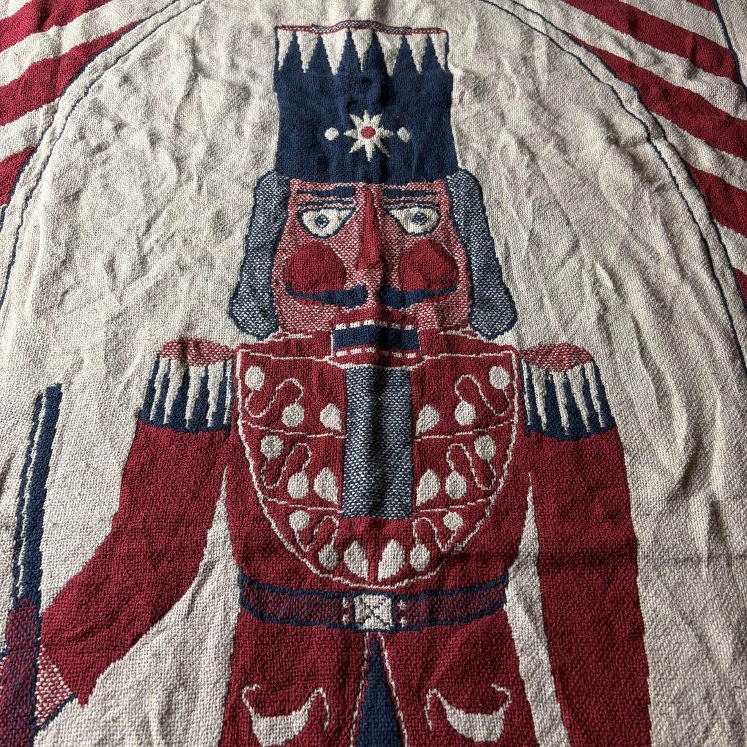 【90sオールド】くるみ割り人形　リバーシブル　ヴィンテージラグ　カーペット