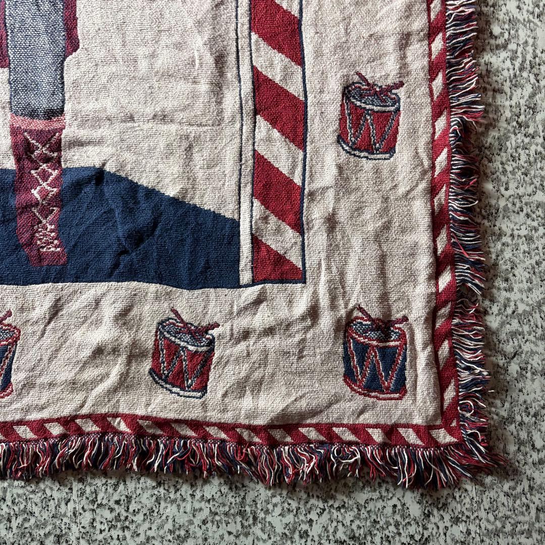 【90sオールド】くるみ割り人形　リバーシブル　ヴィンテージラグ　カーペット