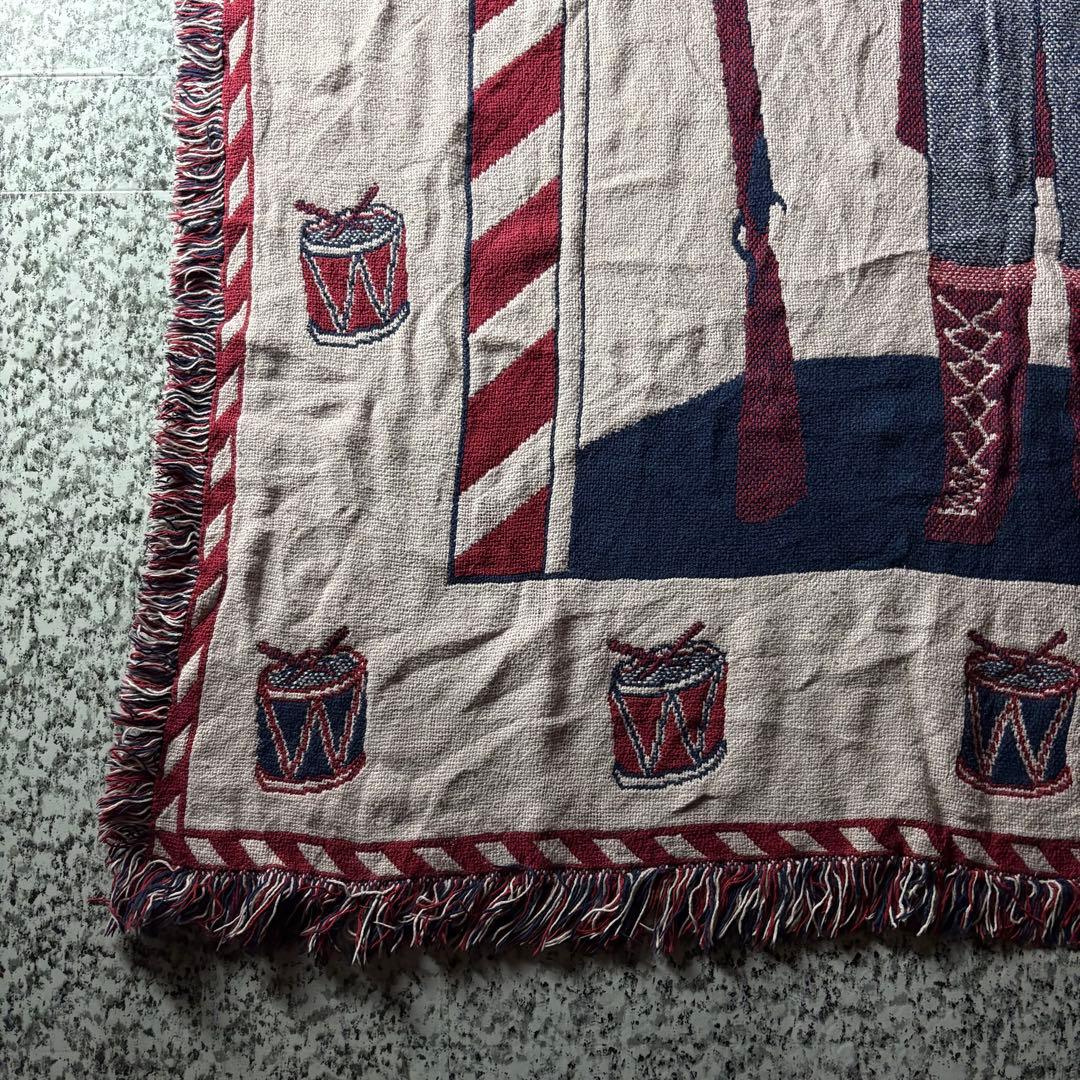 【90sオールド】くるみ割り人形　リバーシブル　ヴィンテージラグ　カーペット