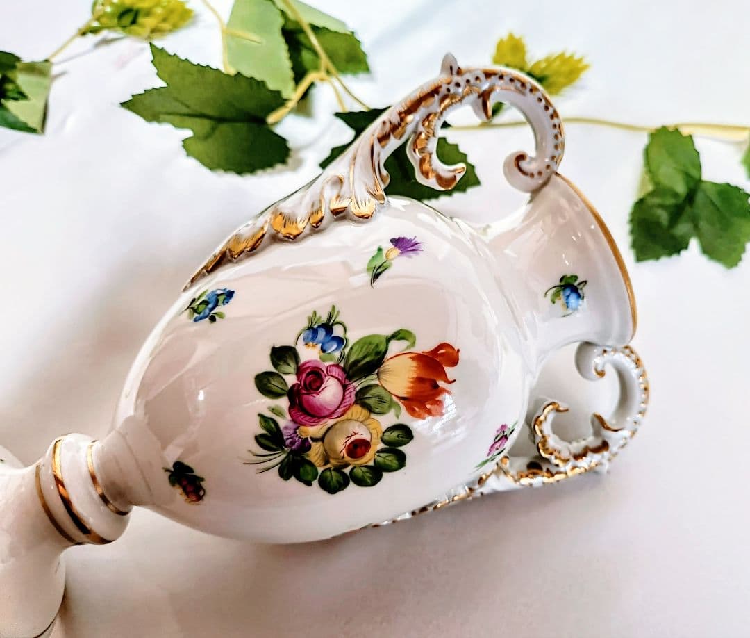 ヘレンドHEREND【美品・未使用】両耳付花瓶