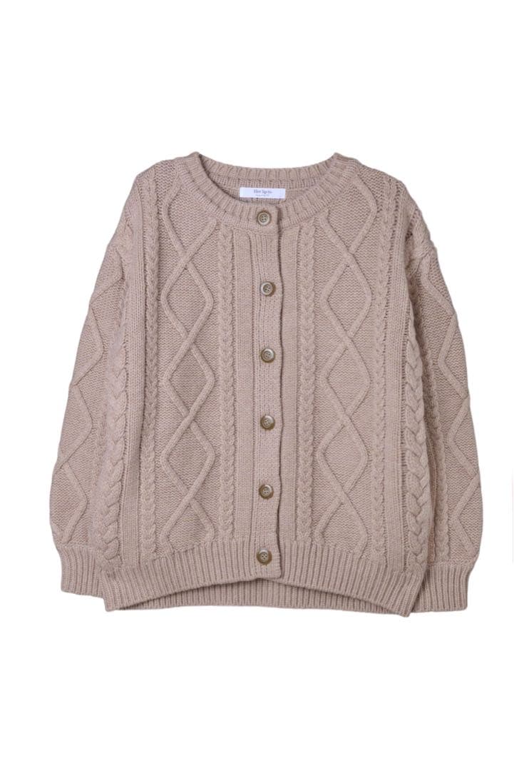 【新品】ハーリップトゥ H Boa Cable Knit Cardigan