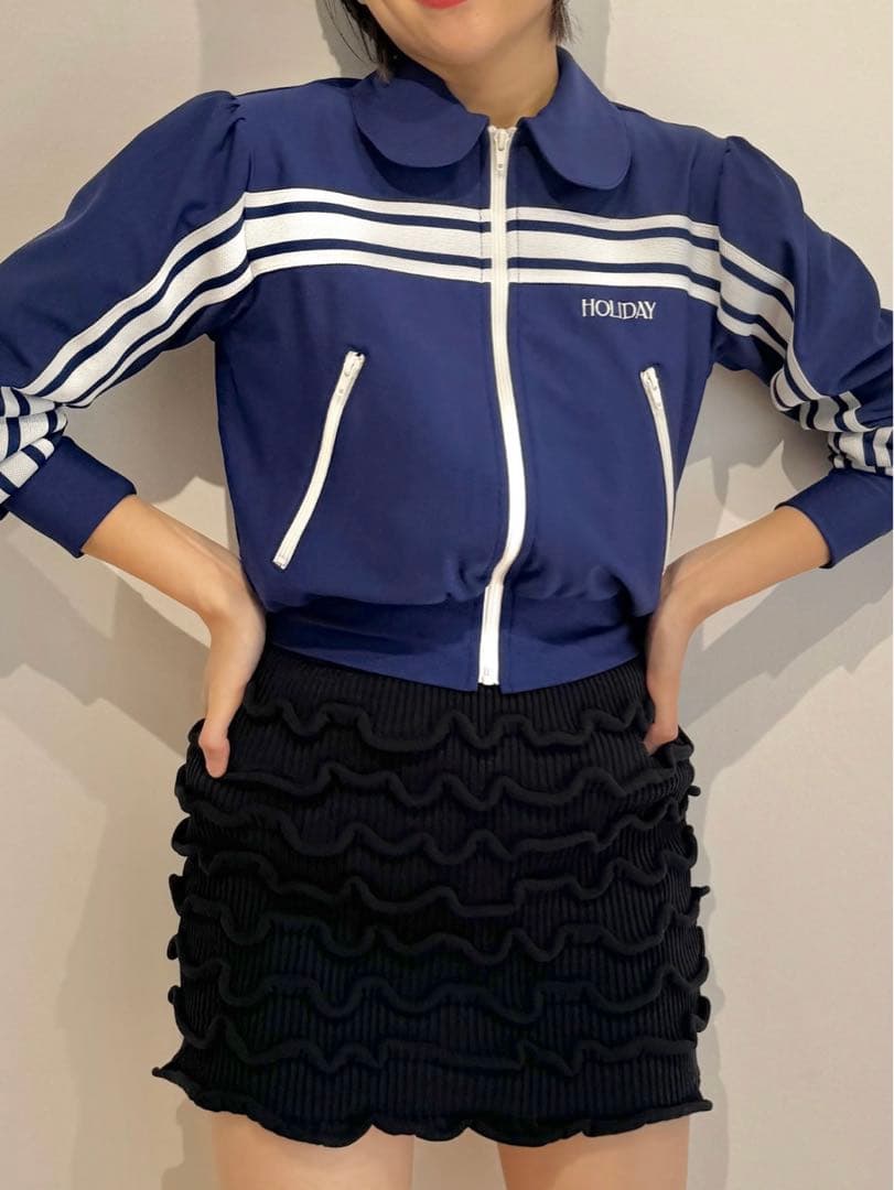 スカート HOLIDAY RUFFLE KNIT MINI SKIRT