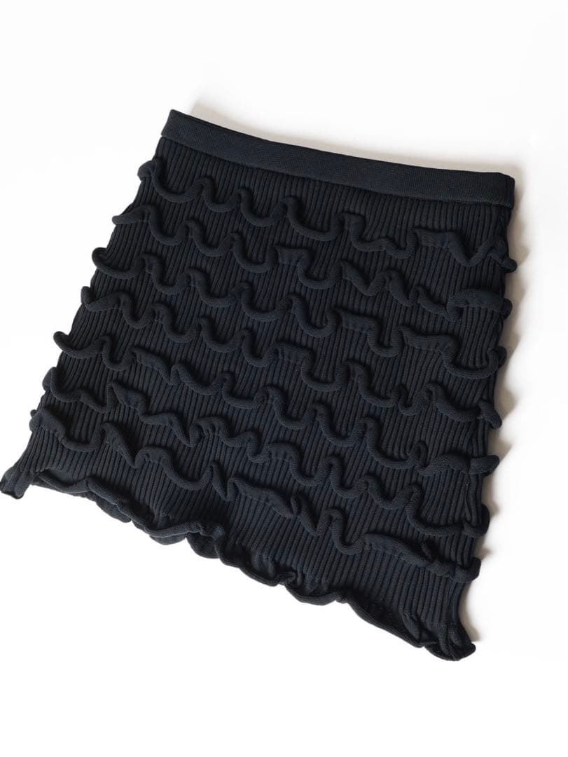 スカート HOLIDAY RUFFLE KNIT MINI SKIRT