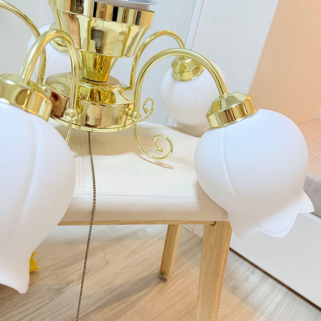 お花　ライト　シーリングライト ゴールド　【Ampoule】　アンティーク