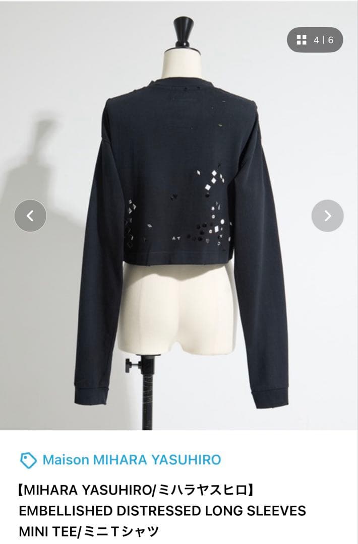 トップス miharayasuhiro LONG SLEEVES MINI TEE