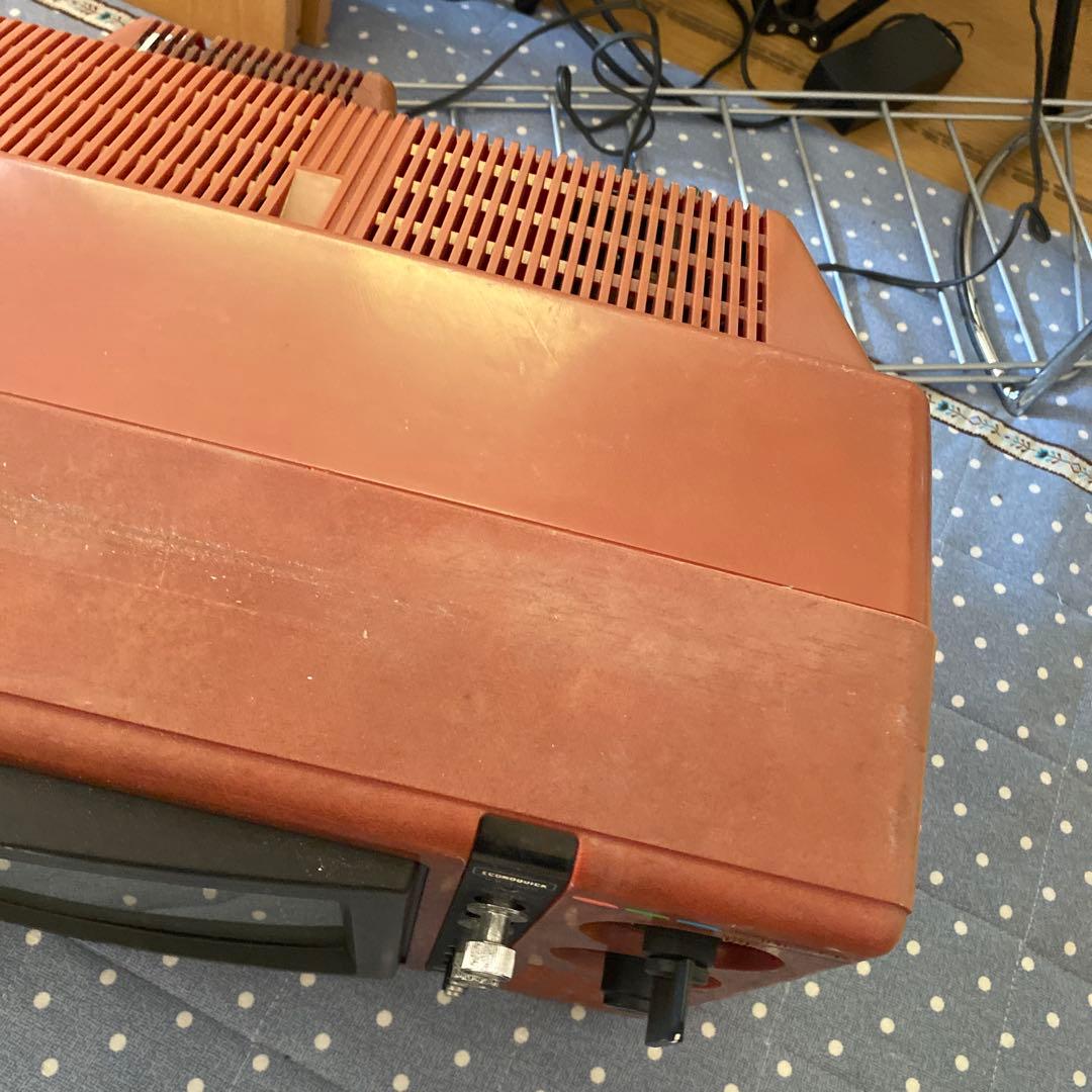 昭和レトロ　小型ブラウン管テレビ 約40cm 赤　レッドSONY KV-1300