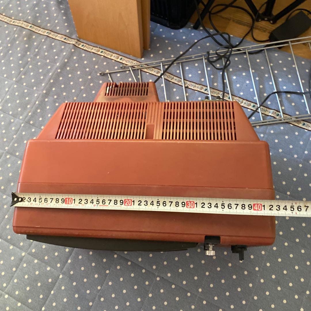 昭和レトロ　小型ブラウン管テレビ 約40cm 赤　レッドSONY KV-1300