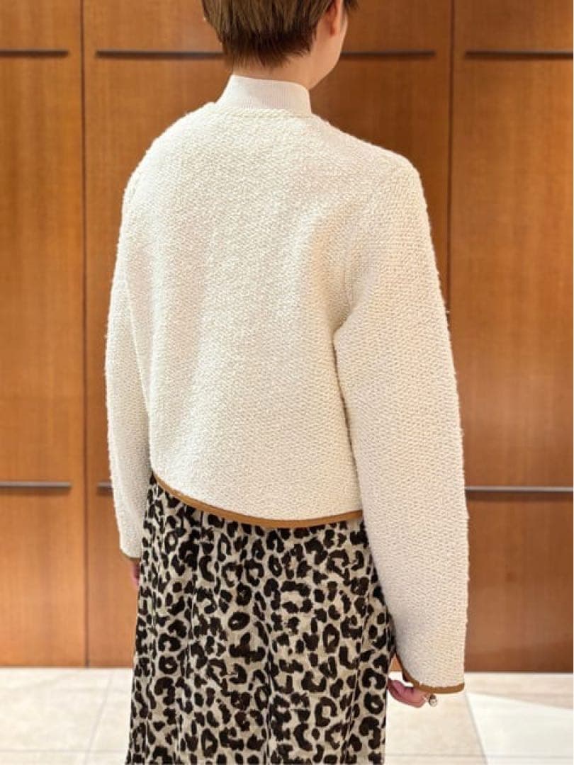 さくら様 MACPHEE パイピング クルーネックカーディガン