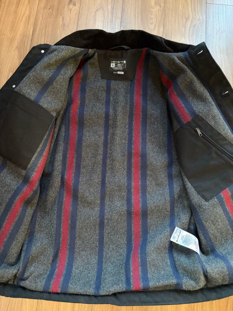 極美品 カーハート ダック チョアコート デニム カバーオール ジャケット 黒